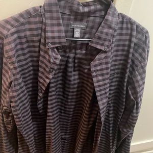 Large - purple x dark purple - Van Huesen - button down